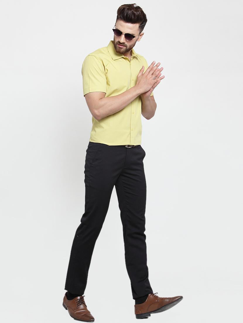 lime green solid casual shirt - 16245122 - Zoom Image - 4