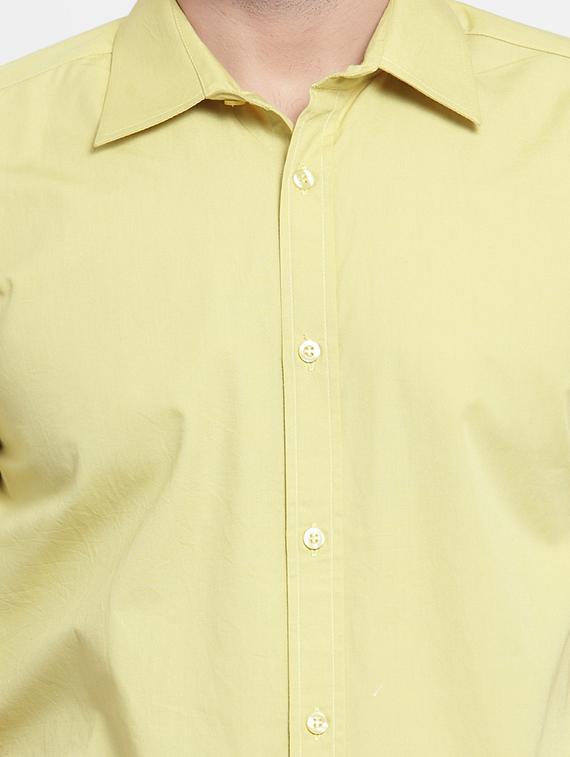 lime green solid casual shirt - 16245122 - Zoom Image - 5
