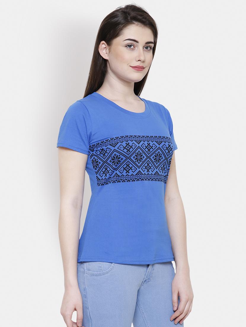 round neck printed tees - 16245184 - Zoom Image - 2