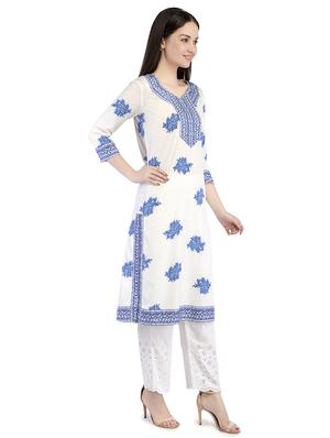 floral printed straight kurta - 16245232 - Standard Image - 2