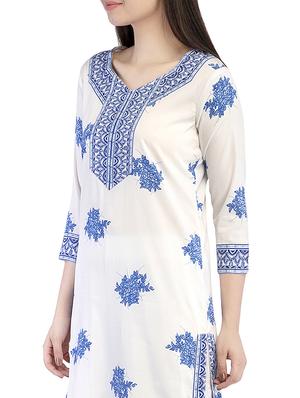 floral printed straight kurta - 16245232 - Standard Image - 4