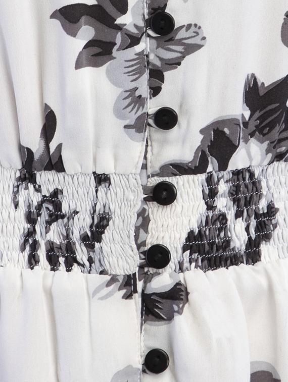 smocked waist button up dress - 16245233 - Zoom Image - 4