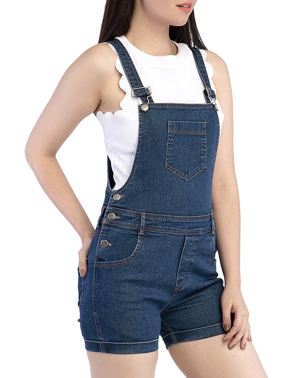 pocket patch shoulder strap dungaree - 16245234 - Zoom Image - 2