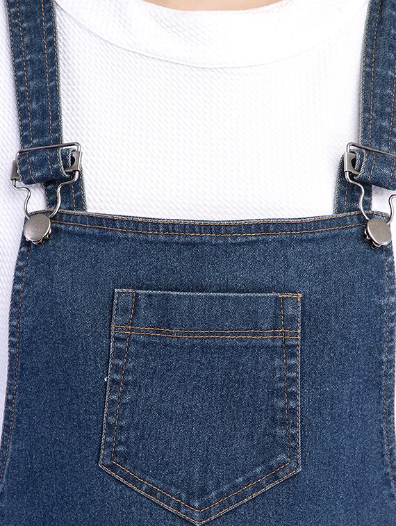 pocket patch shoulder strap dungaree - 16245234 - Zoom Image - 4