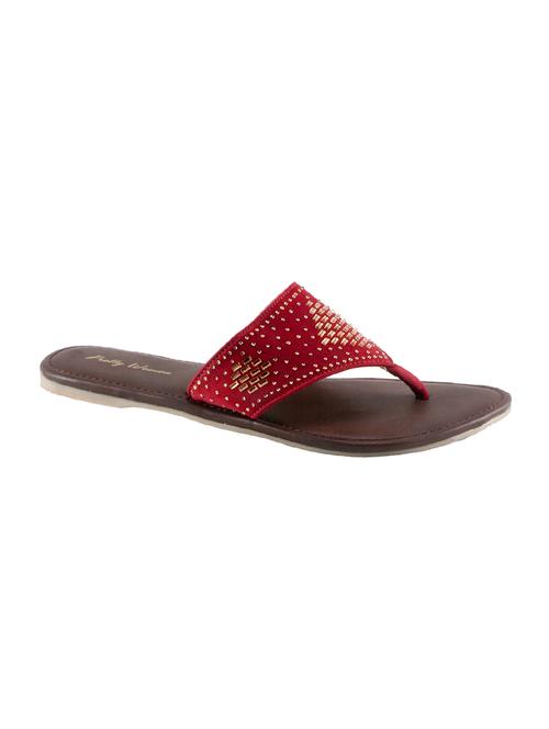 maroon toe separator sandals - 16245238 - Standard Image - 1