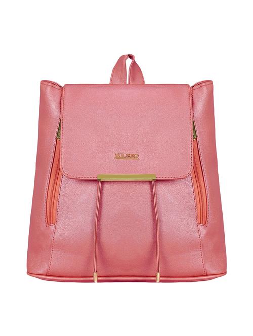 pink leatherette (pu) regular backpack - 16245673 - Standard Image - 1