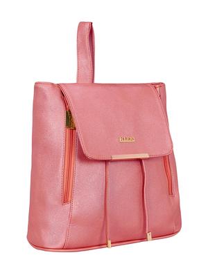 pink leatherette (pu) regular backpack - 16245673 - Standard Image - 4