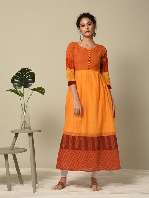 paisley printed a-line kurta - 16245872 - Standard Image - 1