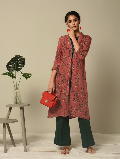 Printed layered kurta - 16245923 - Standard Image - 1