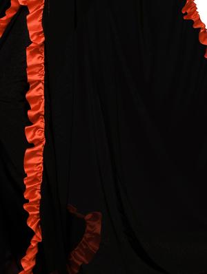 ruffle bordered fusion saree with blouse - 16246058 - Standard Image - 4