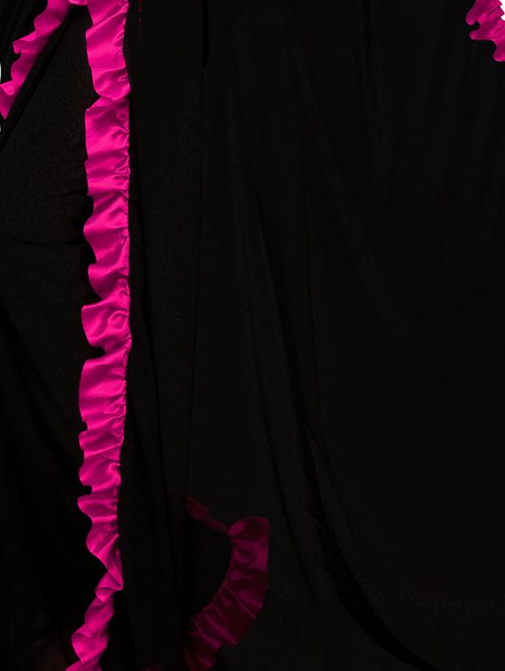 ruffle bordered fusion saree with blouse - 16246059 - Zoom Image - 4