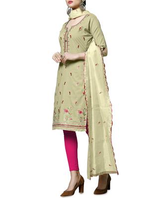 floral embroidered unstitched suit - 16246897 - Standard Image - 2