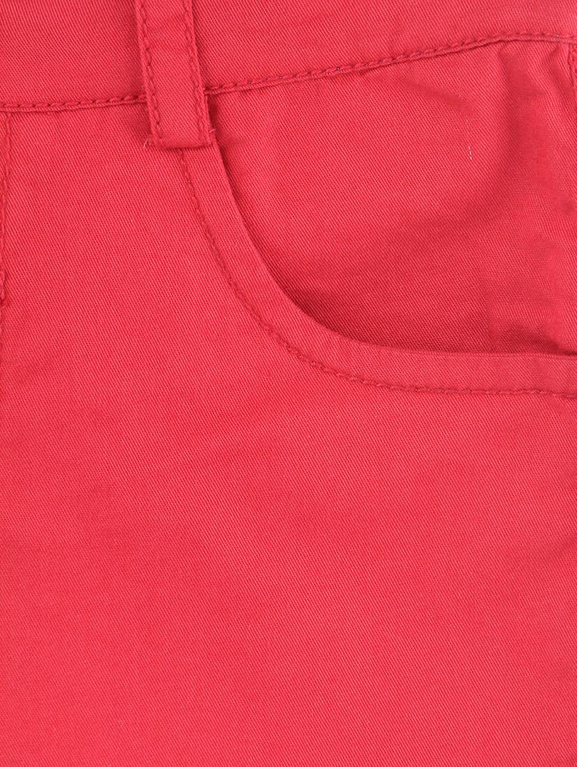 red cotton shorts shorts - 16247128 - Zoom Image - 3