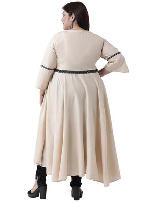 solid flared kurta - 16247157 - Standard Image - 3