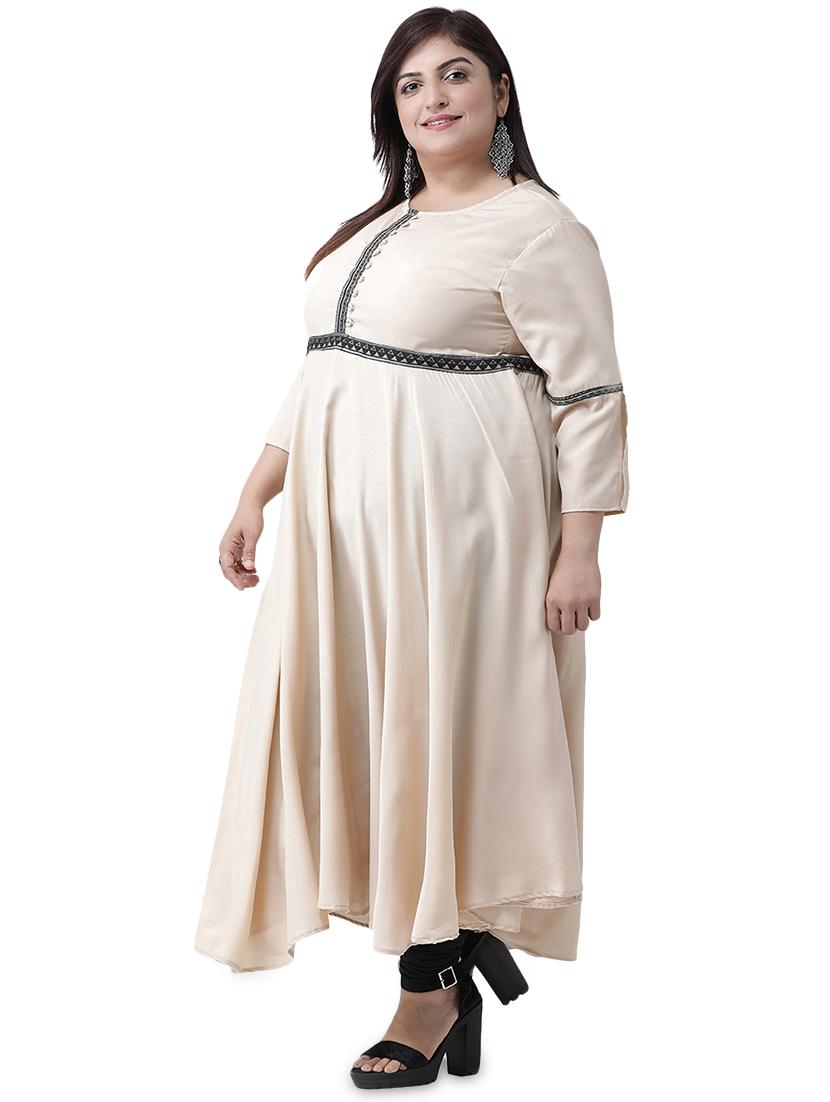 solid flared kurta - 16247157 - Zoom Image - 2