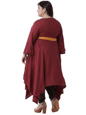 printed asymmetric kurta - 16247168 - Standard Image - 3