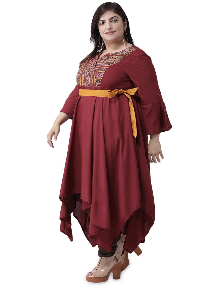 printed asymmetric kurta - 16247168 - Zoom Image - 2