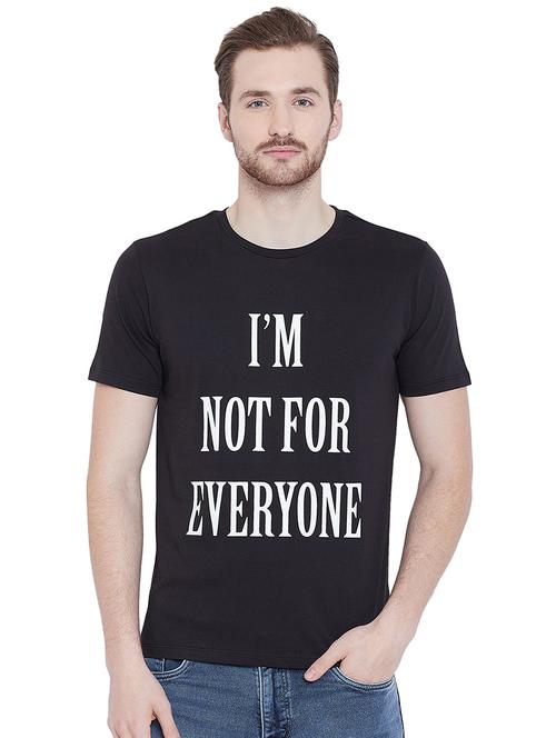 black typographic chest print t-shirt - 16248965 - Standard Image - 1