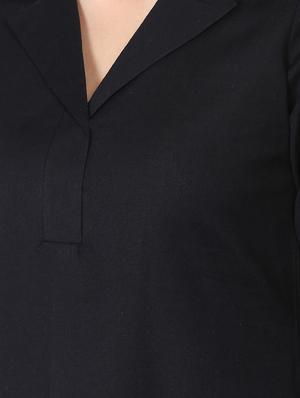 lapel neck sheath dress - 16249394 - Standard Image - 4