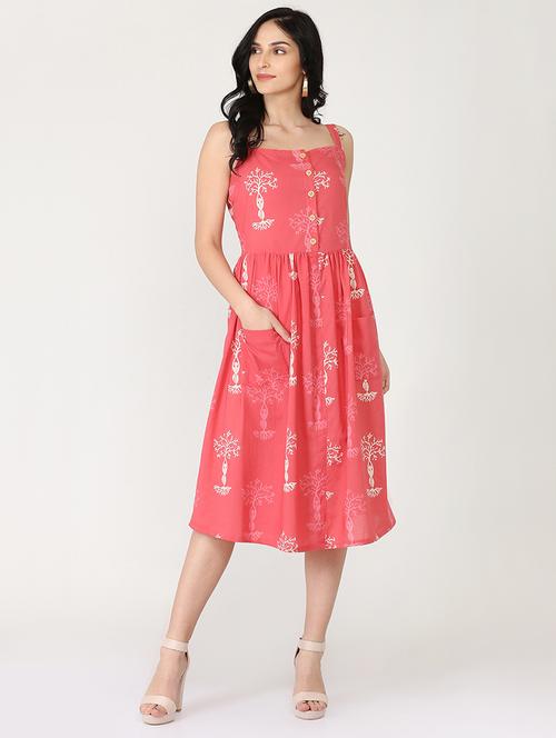 pocket patch block print a-line dress - 16249402 - Standard Image - 1