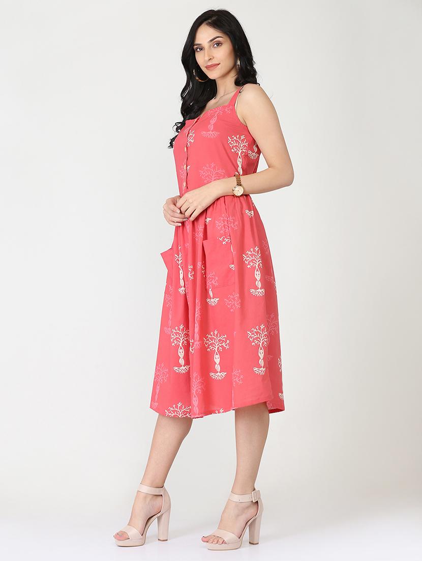 pocket patch block print a-line dress - 16249402 - Zoom Image - 2