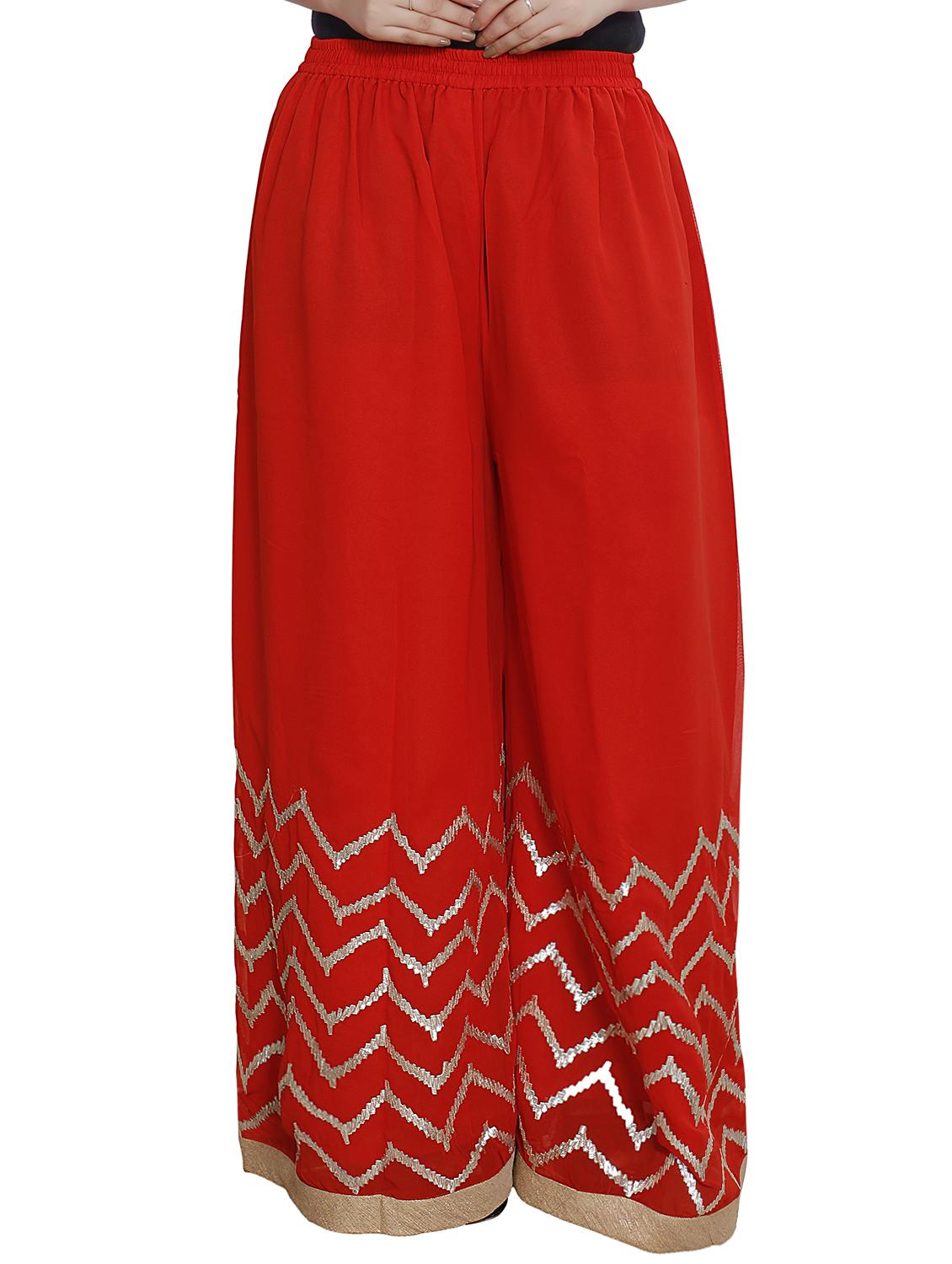 chevron Gota flared Palazzo - 16249604 - Zoom Image - 1