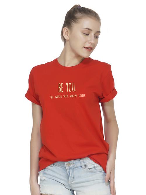crew neck slogan text tee - 16249750 - Standard Image - 1