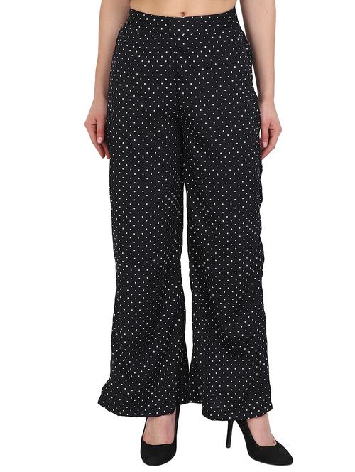 dot print high rise palazzo - 16249758 - Standard Image - 1