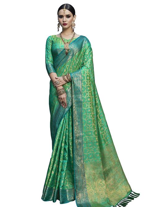 Self-design banarasi saree with blouse - 16249855 - Standard Image - 1