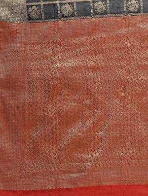 zari work kanjivaram saree with blouse - 16249879 - Standard Image - 5
