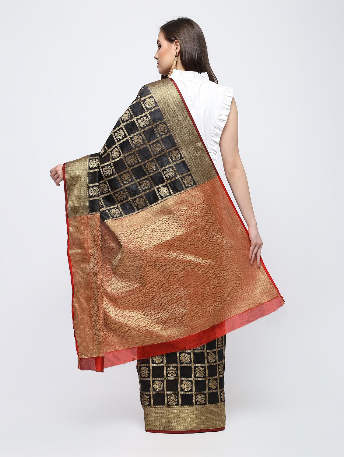 zari work kanjivaram saree with blouse - 16249879 - Zoom Image - 2