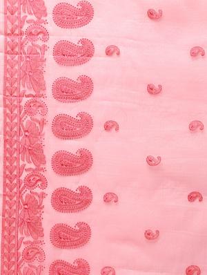 paisley chikankari saree with blouse - 16249891 - Standard Image - 5
