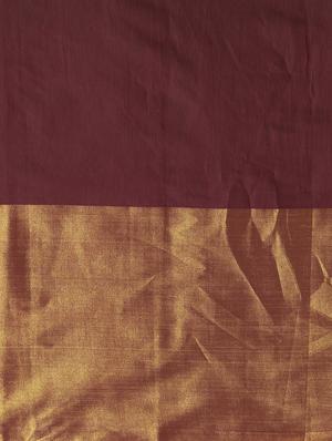 solid zari border saree with blouse - 16249897 - Standard Image - 5
