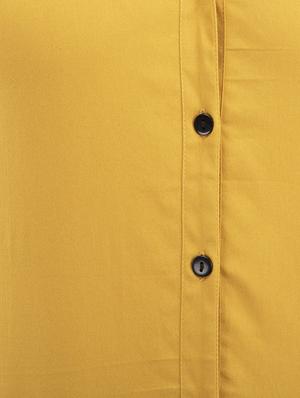 mandarin neck solid shirt - 16249916 - Standard Image - 4