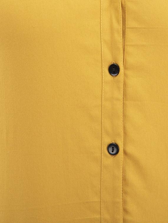 mandarin neck solid shirt - 16249916 - Zoom Image - 4