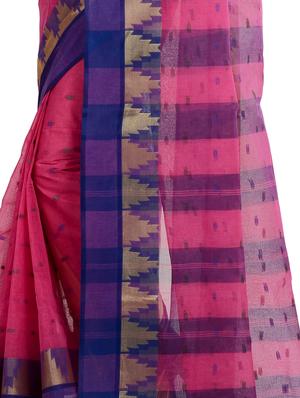 temple zari border tant saree - 16249920 - Standard Image - 2