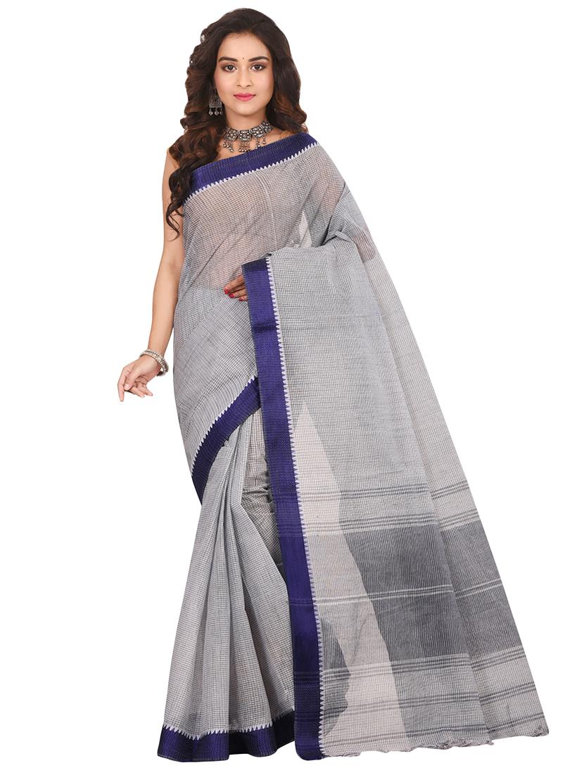 bordered tant saree - 16249932 - Zoom Image - 1