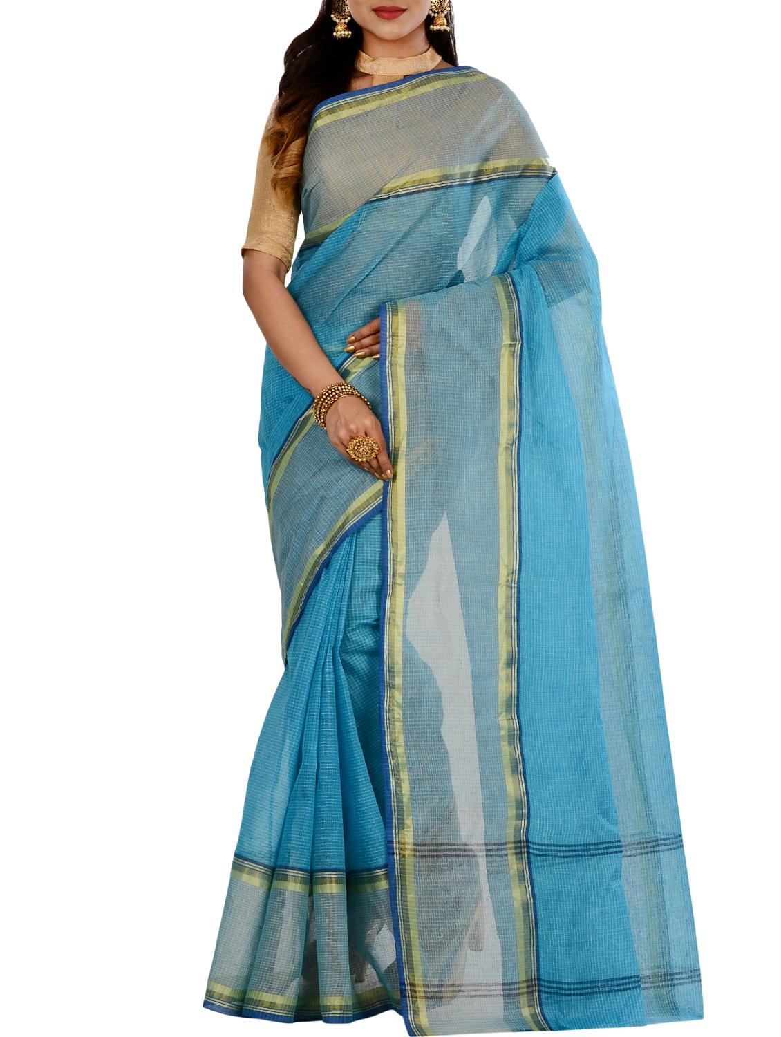 zari border tant saree - 16249939 - Zoom Image - 1