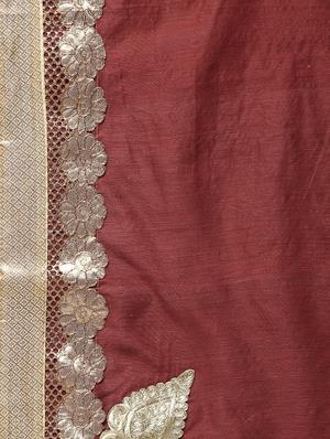 patchwork gota patti saree with blouse - 16249969 - Standard Image - 5