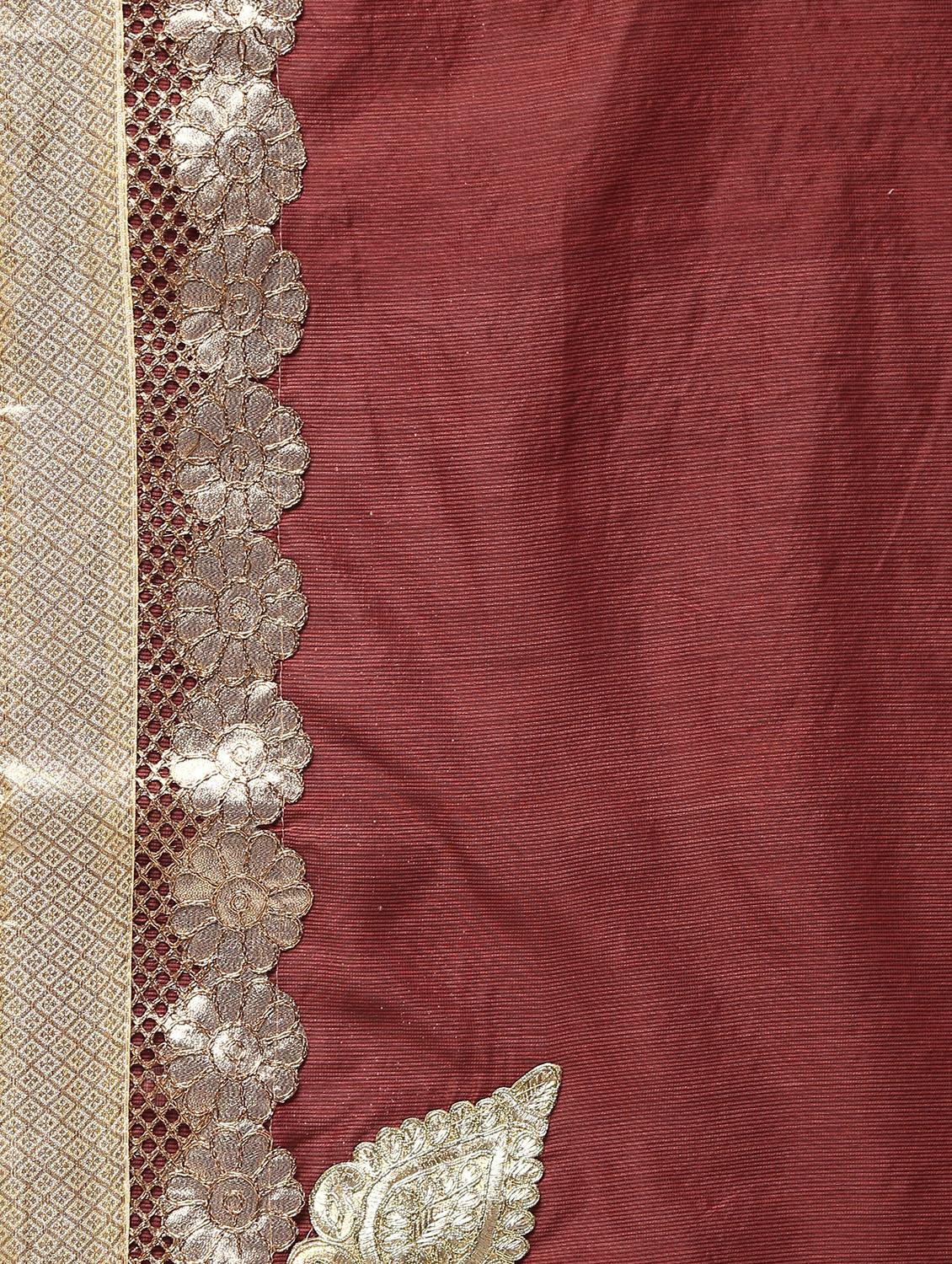 patchwork gota patti saree with blouse - 16249969 - Zoom Image - 5