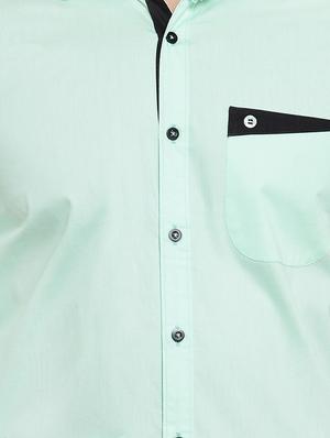 green solid casual shirt - 16250027 - Standard Image - 5
