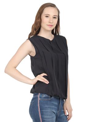 criss cross detail pleated top - 16250181 - Standard Image - 2
