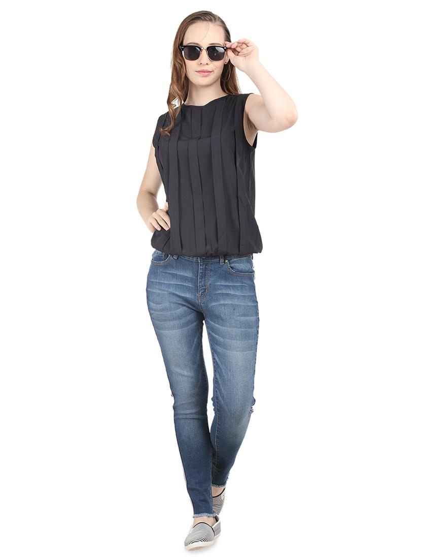 criss cross detail pleated top - 16250181 - Zoom Image - 5