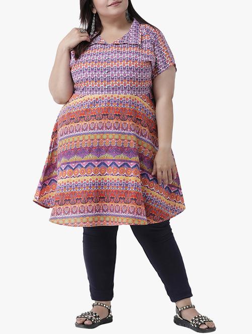 ditsy floral printed a-line kurta - 16250241 - Standard Image - 1