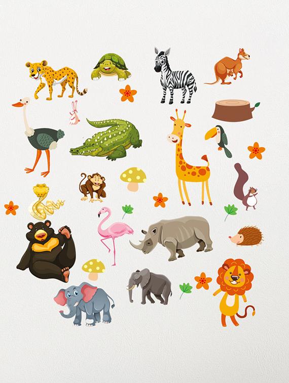Sehaz Artworks Bestia Multi Wall Decal or Living Room Sticker for Home Bathroom, Toilet Decoration - 16251040 - Zoom Image - 1