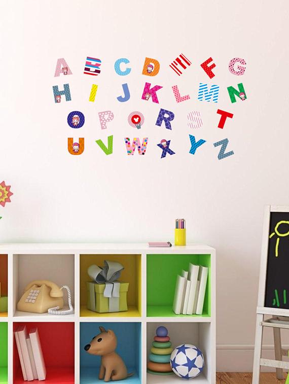 Sehaz Artworks Colorfull-alphabets Multi Wall Decal or Living Room Sticker for Home Bathroom, Toilet Decoration - 16251058 - Zoom Image - 1
