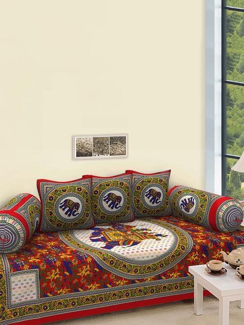 cotton printed diwan set(pack of 6) - 16251247 - Standard Image - 1