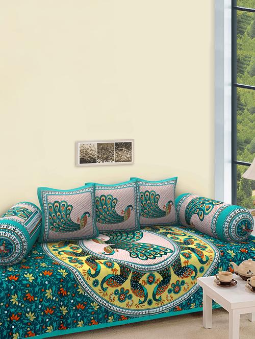 cotton printed diwan set(pack of 6) - 16251254 - Standard Image - 1