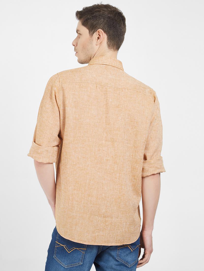 brown cotton casual shirt - 16251277 - Zoom Image - 3
