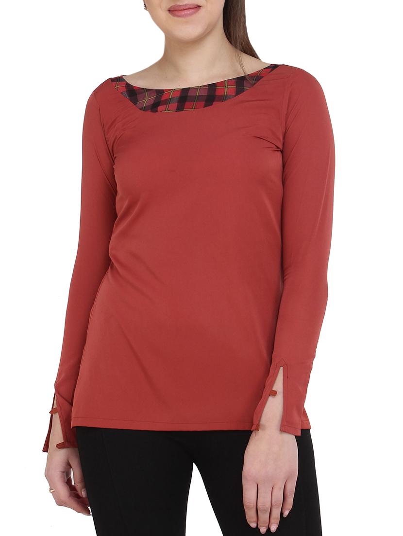 boat neck long sleeved top - 16251857 - Zoom Image - 1
